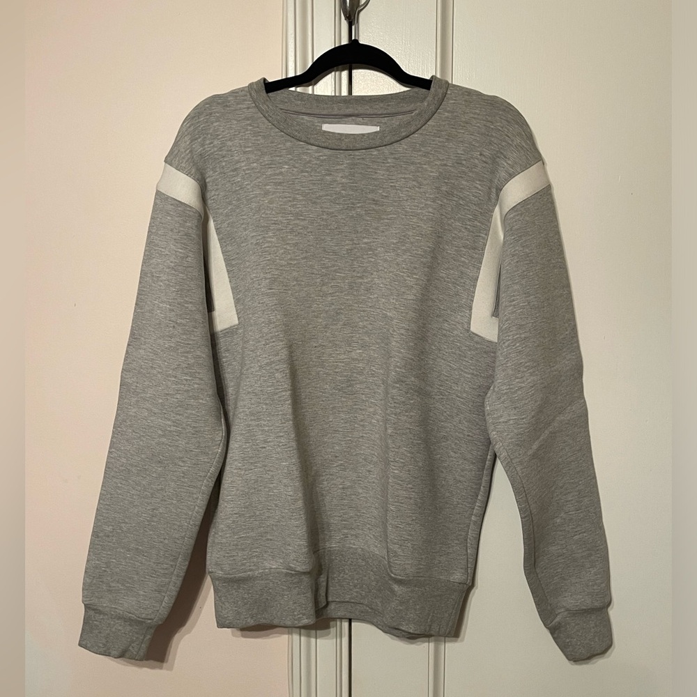 Black Apple Grey & White Sweater